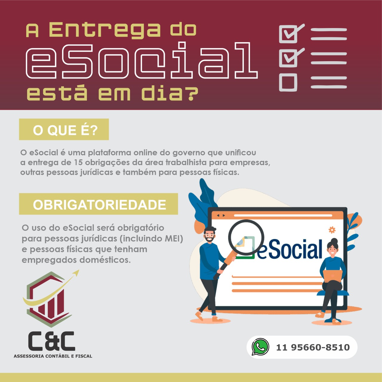 A entrega do eSocial esta em dia ?